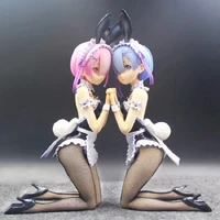 30cm anime action figures relife in a different world from zero rem ram doll bunny girl sexy servant pvc collection model toys