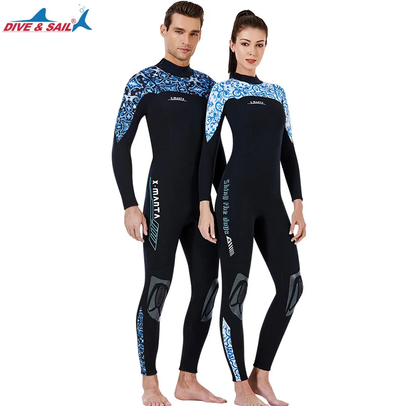 

Men's Women's 3mm Neoprene Fullsuit Wetsuit Surfing Scuba Diving Snorkeling Swimming Suit Matching Couples Long Sleeve Wet Suit