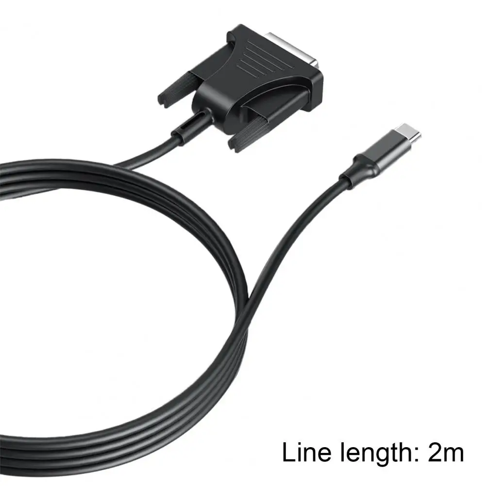 

Converter Cable Stable Output High Resolution Anti-winding USB3.1 Type-C to DVI 1080P 60Hz Adapter Cord for Monitor