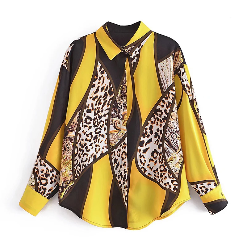 

Женская рубашка с длинным рукавом Uniera 2021 Za, с геометрическим рисунком