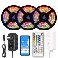 65 6ft led strip light bluetooth rgbic light strips with 38 key remote control addressable pixel strip lights for bedroom home