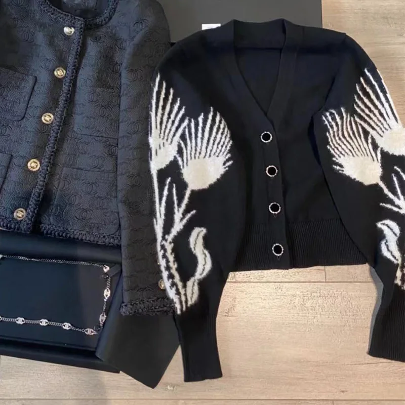 

She Beaty Knitted Sweater Cardigans Autumn Winter Za2021 Long Sleeve Single Breasted Casual High Street Designer Brand Traf Tops