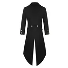 Мужское винтажное пальто в стиле стимпанк, готическое Ретро, модная Длинная ветровка в стиле стимпанк, официальное праздничное пальто, зимняя одежда