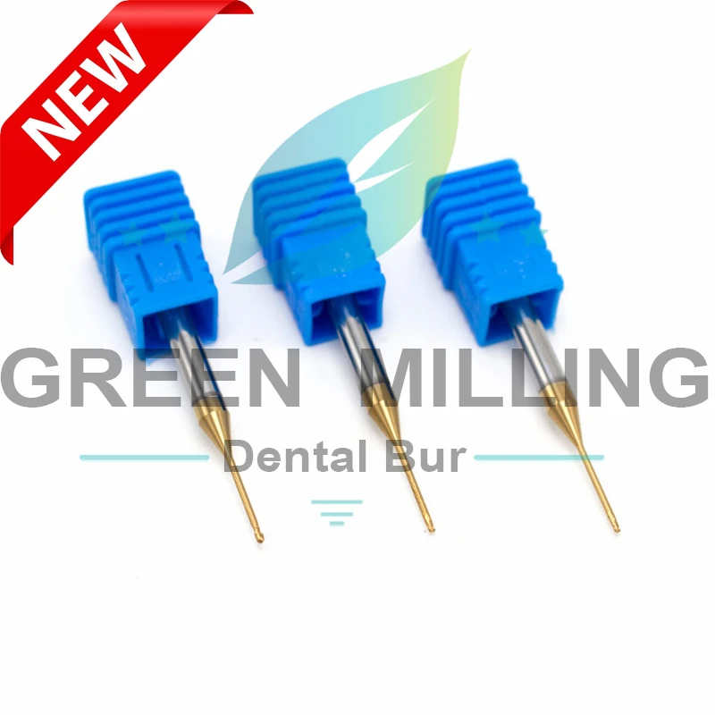 3 Pieces Milling Cutters for Roland DWX 50/51/52 Dental Cadcam Burs Cutting Zirconia With Diameter 0.6mm/1.0mm/2.5mm One Set
