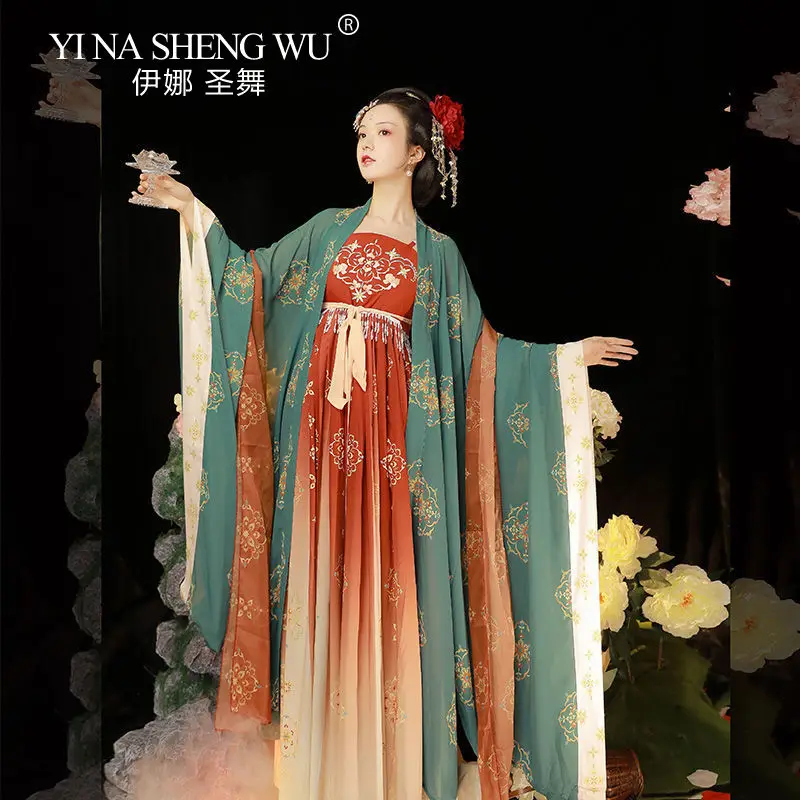 Hanfu оригинальный летняя одежда для принцесс с вышивкой китайское традиционное