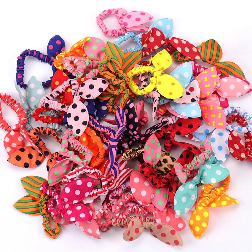 Резинка для волос с ушками кролика 12 шт./лот цвет в ассортименте|head flower hair