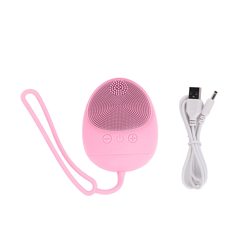 

USB Silicone Ultrasonic Face Cleaning Electric Massage Brush Cleansing Machine Face Washing Waterproof Skin Wash Beauty Care