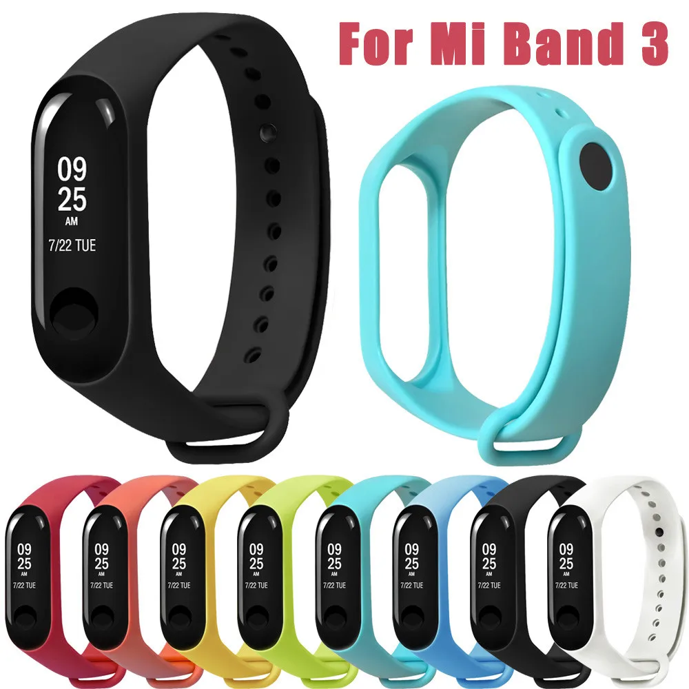 8 видов цветов новая замена силиконовый ремешок для Xiaomi MI Band 4 3 Смарт Браслет
