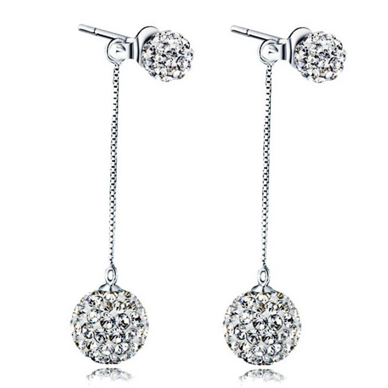 Новое поступление женские серьги-подвески из серебра круглые серьги с длинной