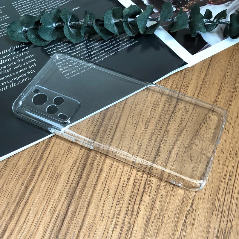 ДЛЯ vivo X60 / X60 Pro (Китай) глянцевая оснастка 6,56 дюйма невидимая жесткая ПК полная крышка прозрачная камера защитная задняя крышка