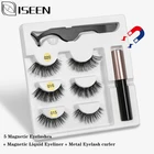 Набор Магнитных ресниц, жидкая подводка для глаз, магнитные накладные ресницы и пинцет, 3D норковые накладные ресницы, 23 пар