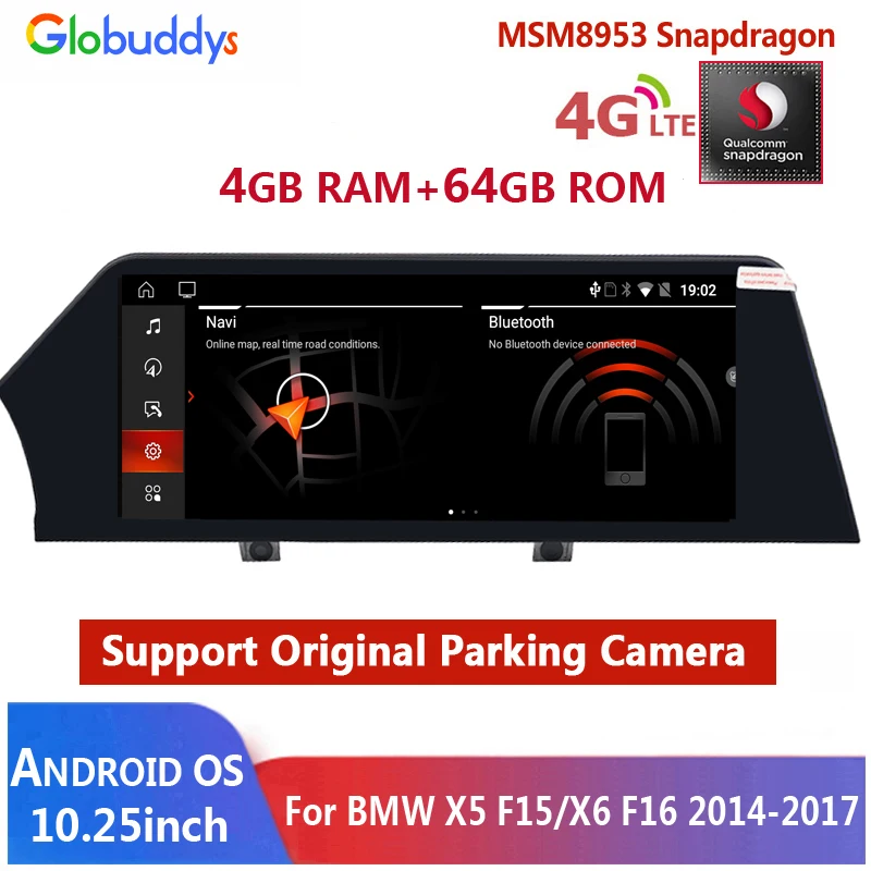 

Qualcomm Android X5 Radio,12.3inch,1920*720Pixel,CarPlay,Android Auto,Video Player For BMW F15 X6 F16,64GB