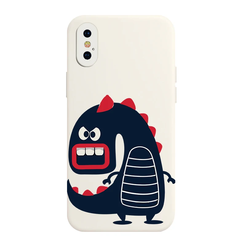

Cartoon cute little dinosaur phone case for iphone xs max case for 8 plus 6s xr se 11 12 pro max huawei p50 40 pro 30 back cover
