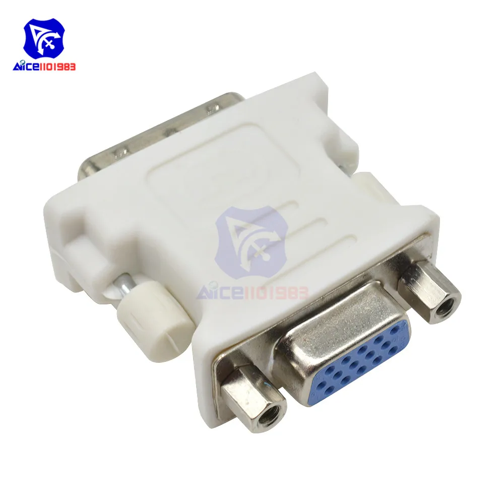 DVI 24+1 Male to VGA SVGA HD15-pin Female Graphics Card Display LCD Conversion Adapter Connector