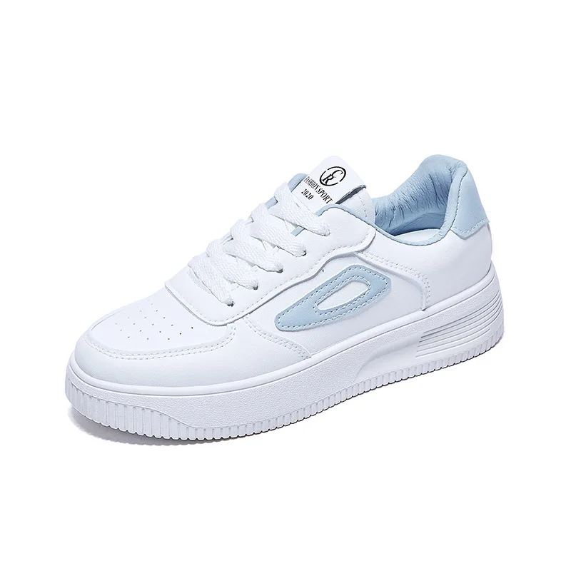 

2021 New Tenis Feminino Lace-up White Shoes Woman PU Leather Solid Color Female Shoes Casual Women Shoes Sneakers Zapatos Mujer