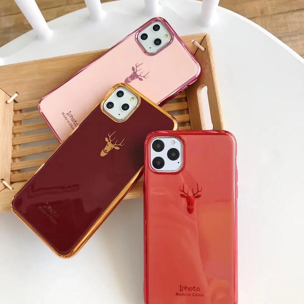 Модный простой чехол для телефона с изображением лося Apple iPhone 11 pro max X XS Max XR 8 7 6s 6 Plus