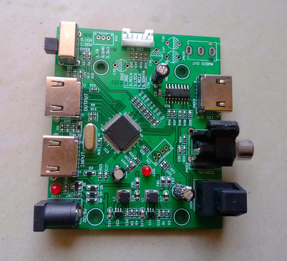 

HDMI/MHL Digital Interface Separation and Extraction Audio I2S/DSD/ Optical Fiber / Coaxial HDMI to I2S/IIS
