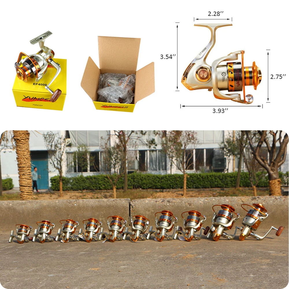 Портативная спиннинговая Рыболовная катушка для пресной морской рыбалки 1000 7000