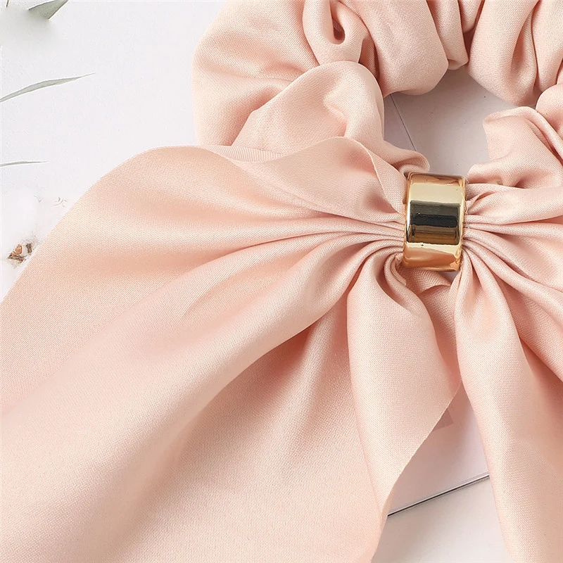 

2020 New Bowknot Hair Scrunchies Women Ponytail Holder Tie Hair Rope Rubber Bands Rabbit Ears Hairs Accessories