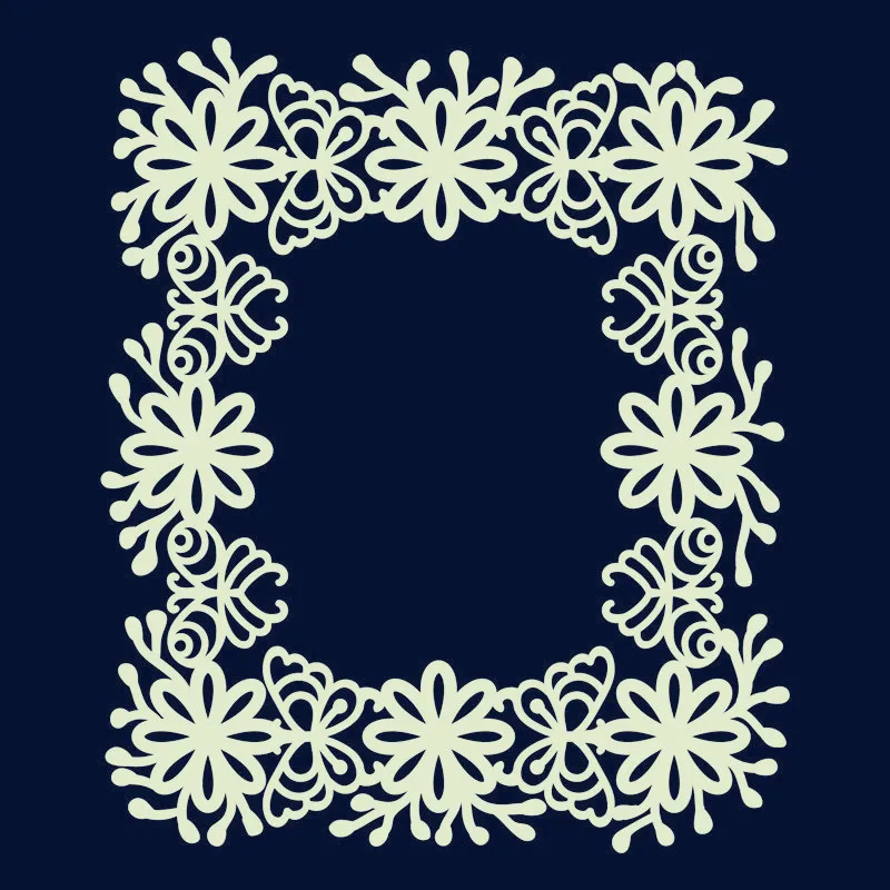 Naifumodo цветок рамка с бабочкой резка металла штампы тиснение трафарет скрапбук