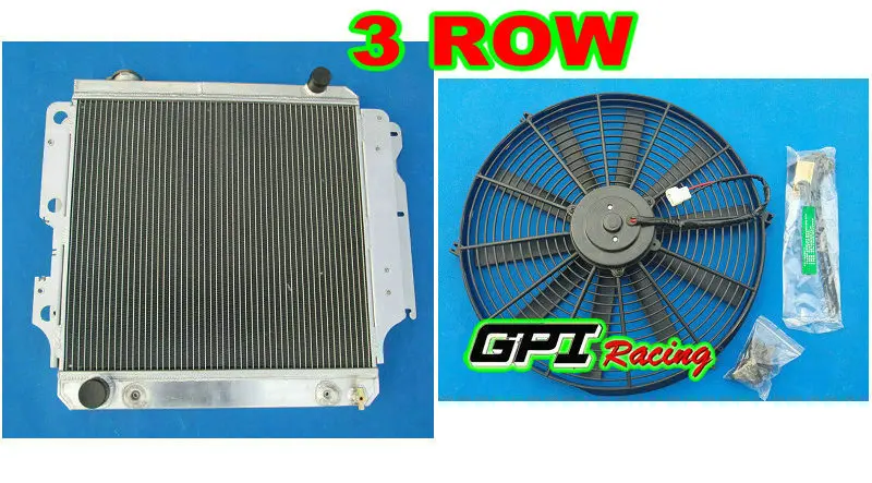 3 ряда алюминиевый сплав радиатор для Jeep Wrangler YJ/TJ/LJ M/T RHD 1987 2006 + вентилятор|radiator