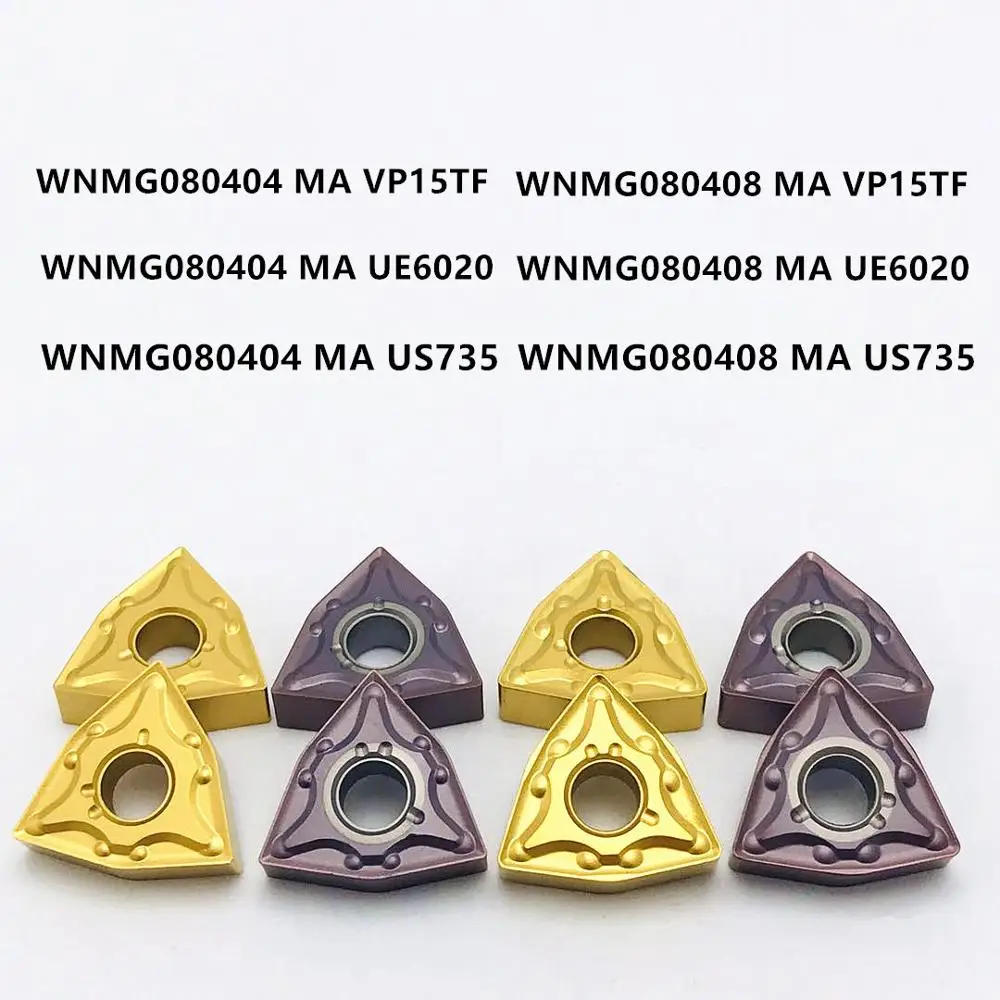 Твердосплавная вставка WNMG080404 WNMG080408 MA VP15TF UE6020 US735 высококачественный внешний