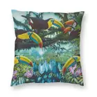Чехол для диванной подушки Toucan с 3D принтом в виде тропической природы, дикой природы