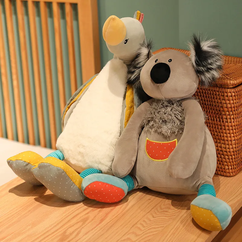 

High Quality French Chic Soft Animals Cute Wild Goose Koala Bear Rabbit Colorful Stuffed Baby Toys Kids Presents