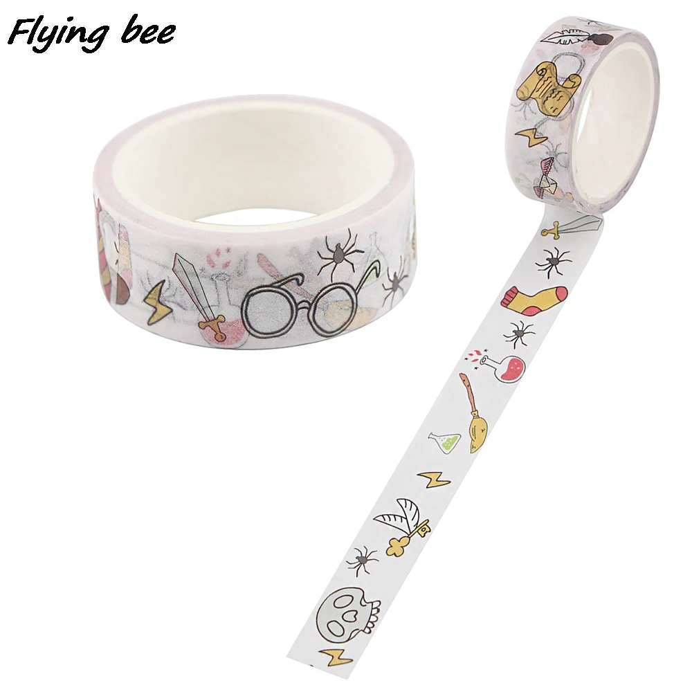 Flyingbee 15 мм x 5 м крутая мультяшная васи лента бумага сделай сам декоративная