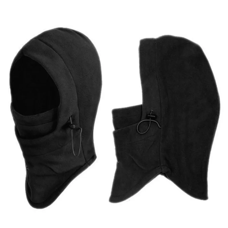 Мужская уличная флисовая теплая шапка 6 в 1 зимняя с флисовым капюшоном лыжная