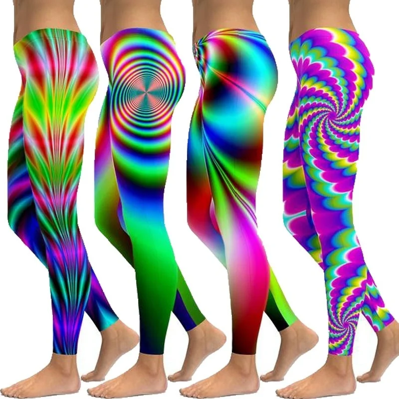Леггинсы женские с принтом голографические леггинсы спандекс завышенной талией