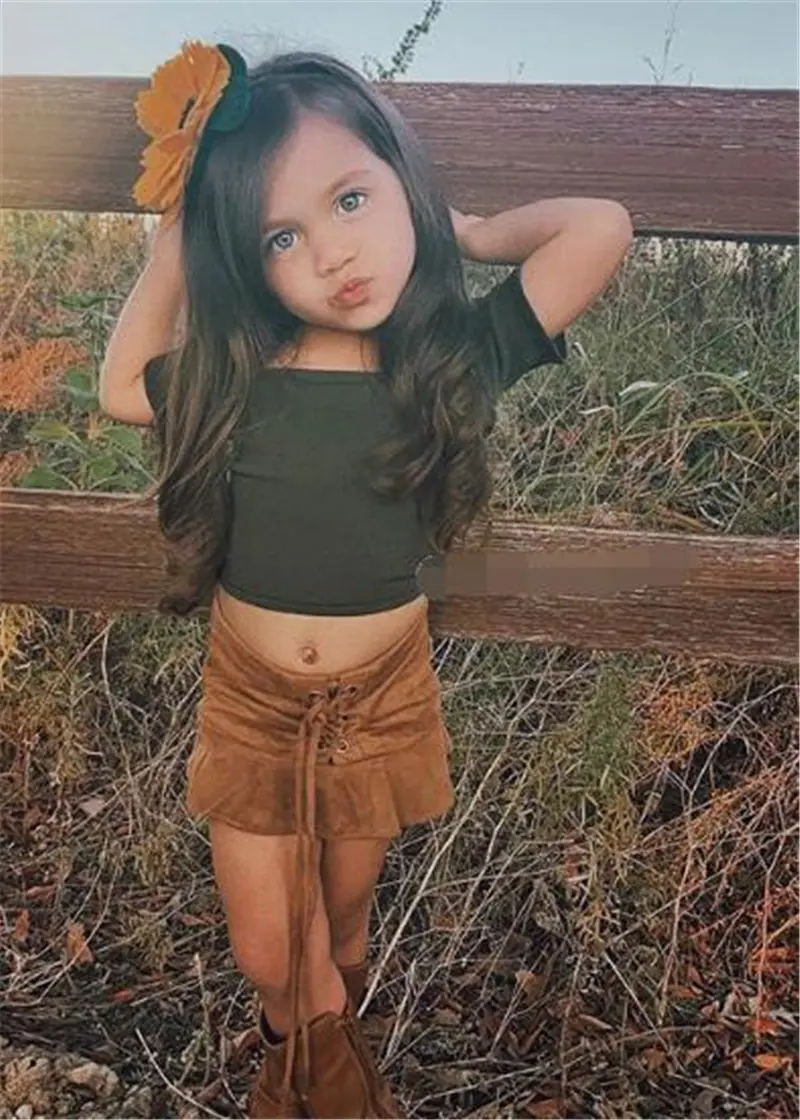 Детский летний комплект из 2 предметов футболка с коротким рукавом и коричневая