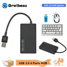 Адаптер Grwibeou USB 3,0 для ноутбука, ПК, высокоскоростной концентратор USB, внешний адаптер с 4 портами, разветвитель, USB-расширитель, компьютерные аксессуары