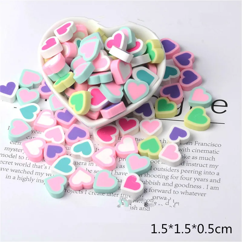 Искусственная полимерная глина в форме сердца сахарной ваты для поделок