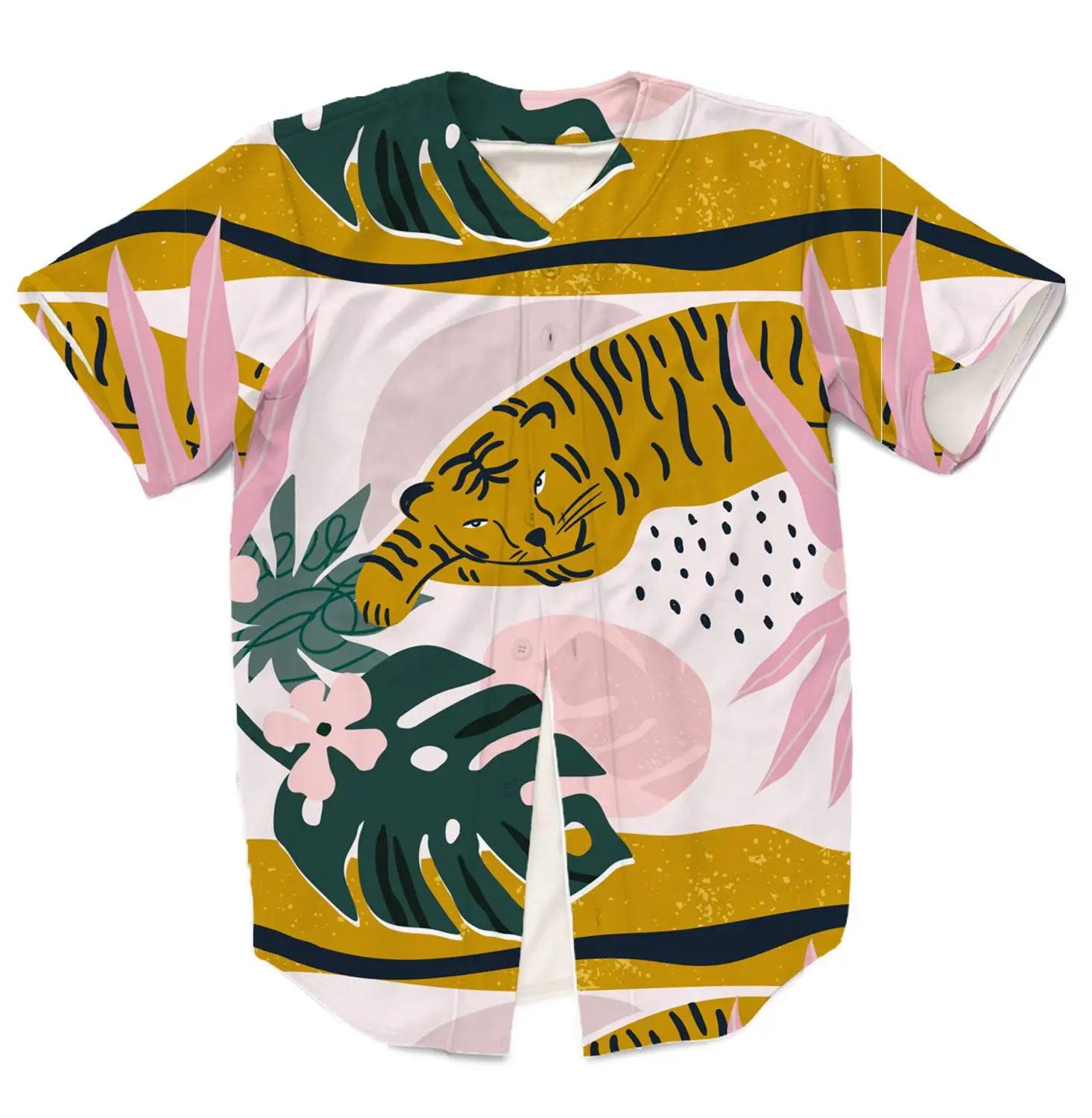 

Real USA American size Tigerlaxing 3D sublimation printing button up fashion jersey 3XL 4XL 5XL 6XL