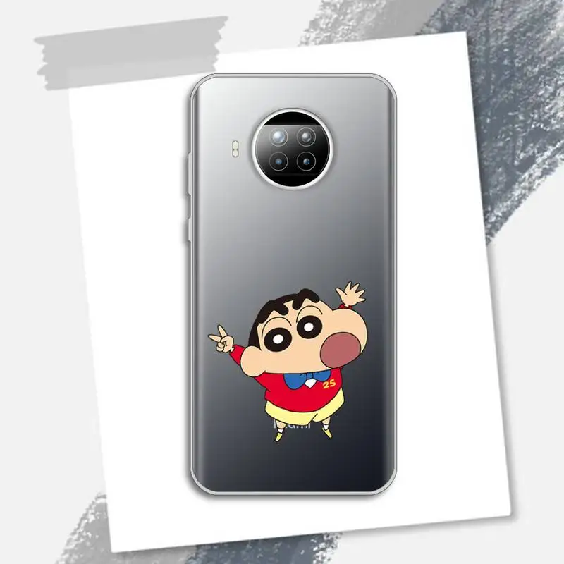 

Japan cartoon cute boy Crayon Shin-Chan friend Phone Case Transparent for xiaomi redmi note 8 9 9s 11 10t lite pro