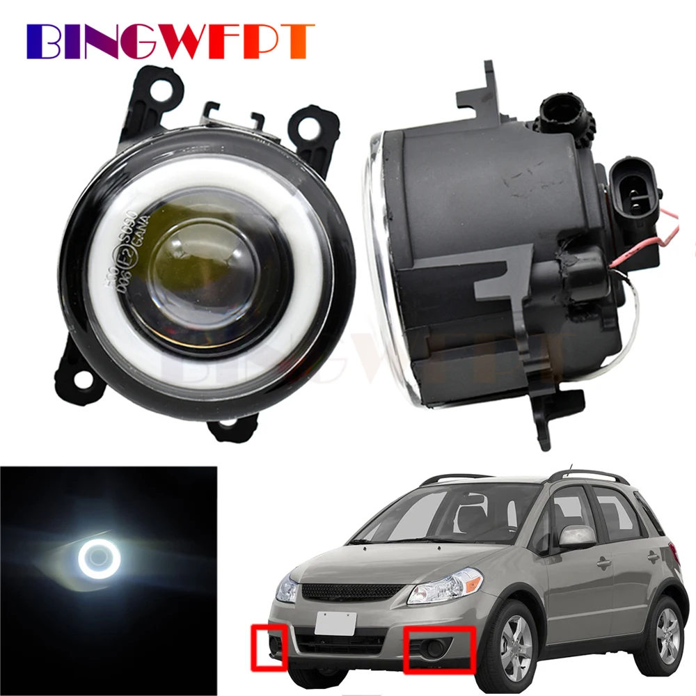

Для Suzuki SX4 (EY, GY) 2006-2014 стайлинга автомобилей Светодиодная лампа H11 противотуманные светильник ры + ангельский глаз DRL высокие яркие 2 шт.