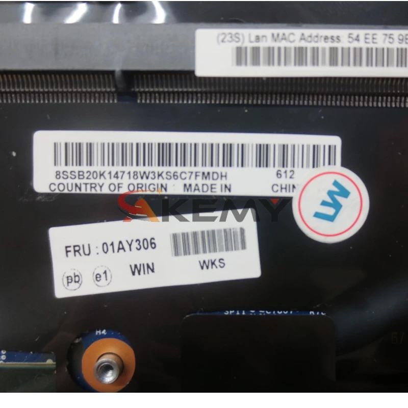 

SAMXINNO T560 Motherboard For Lenovo ThinkPad T560 W560S P50S Laotop Mainboard with i5-6200U i5-6300U CPU 01AY314