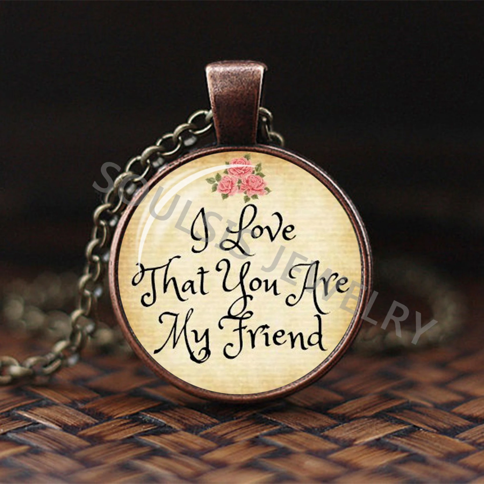 Always and Forever My Firend ожерелье с цитатой друг тема стеклянный купол кулон ювелирные
