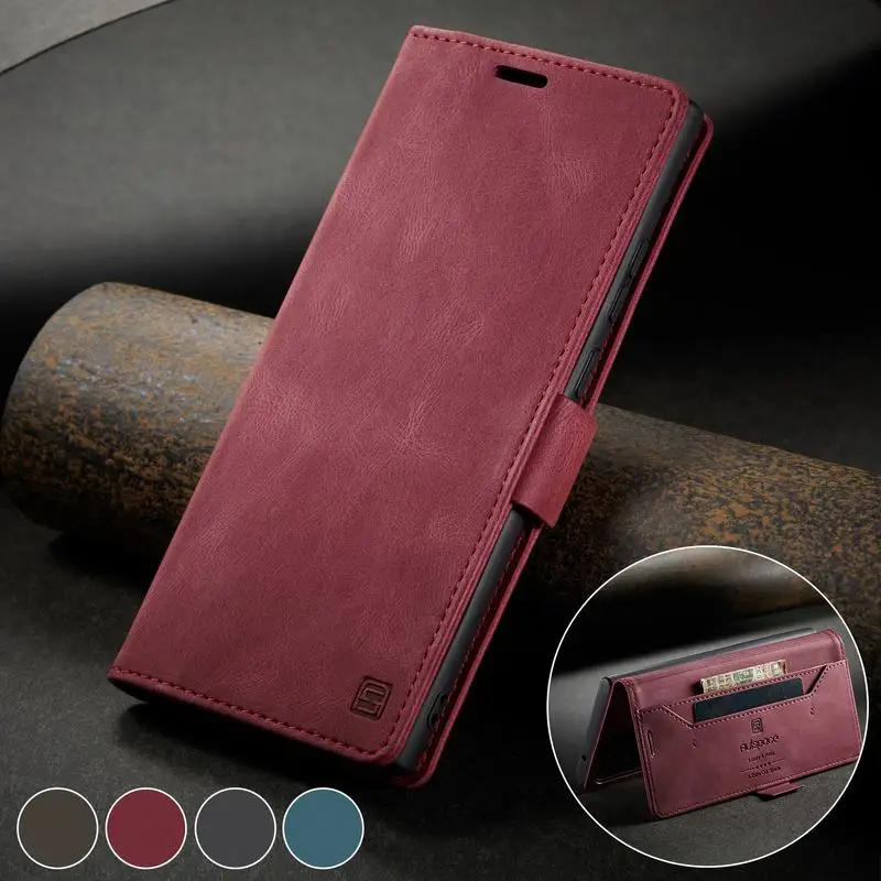 

Strong Matte Flip Wallet Phone Case For Samsung Galaxy Note 20 Ultra 4G Luxury Vintage frosted soft Leather Cover Plus RFID Card