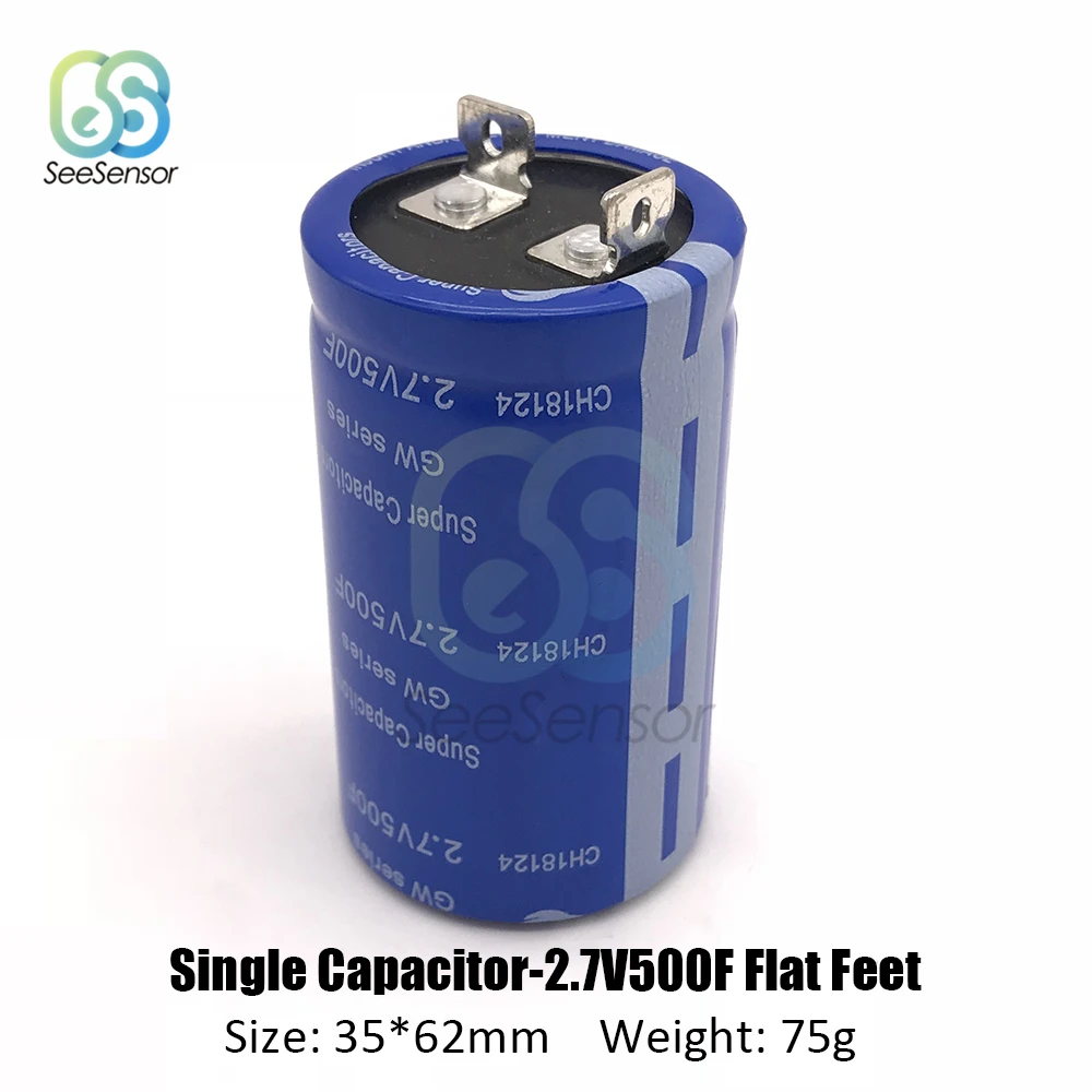 6 шт./компл. сверх яркий конденсатор 2,7 V 360F 400F 500F 2,85 V 700F супер конденсаторы с защитной платой для автомобиля авто блок питания
