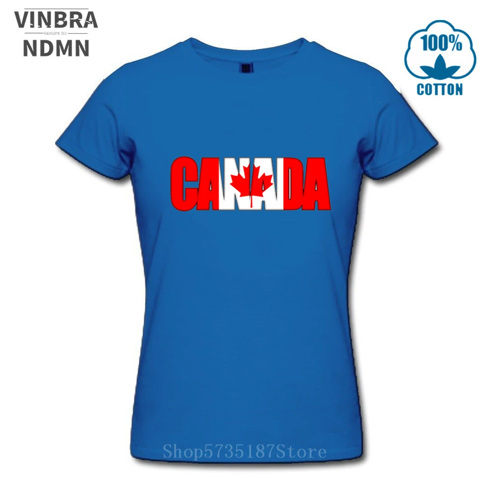 Модная футболка с 3D красным канадским флагом 2020 хлопковая летняя круглым вырезом