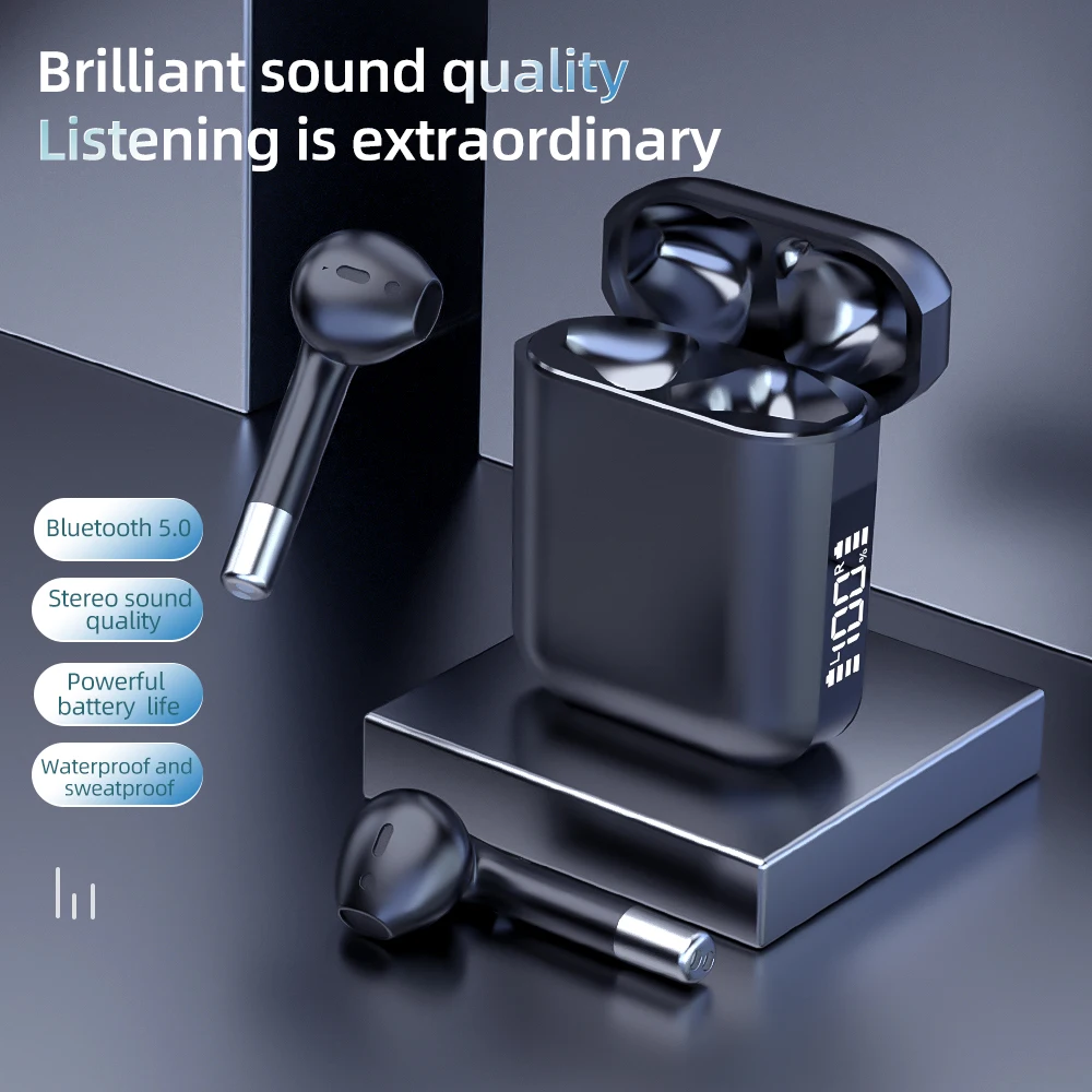 

Savioke AP19 games Earphone Wireless headphone Mini Bluetooth 5.0 Earbuds Sports Headset with charging BOX For all smartphone