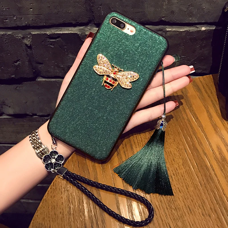 Роскошный чехол с Пчелкой на запястье для телефона iPhone 12 Mini 11 Pro XS Max XR X 8 7 6S Plus SE 2020