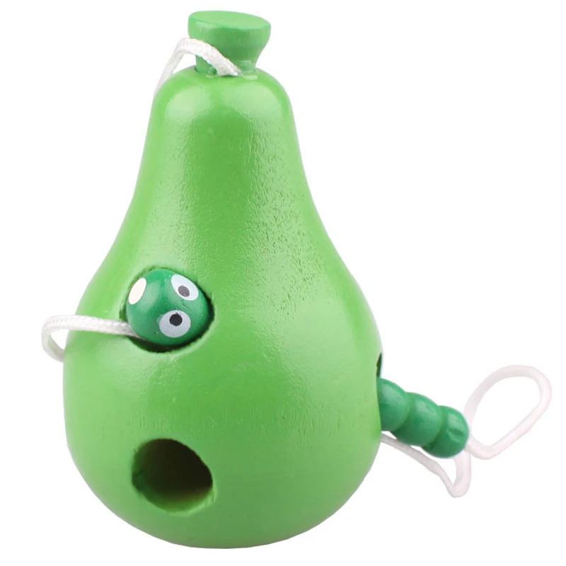 Детские деревянные игрушки Монтессори мышь нить сыр шнуровка резьба фрукты