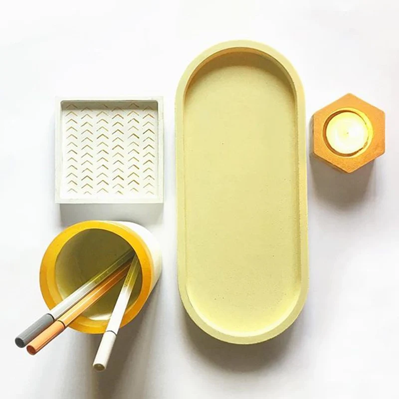 Овальная форма для поддона круглая квадратная из силикона цементные формы