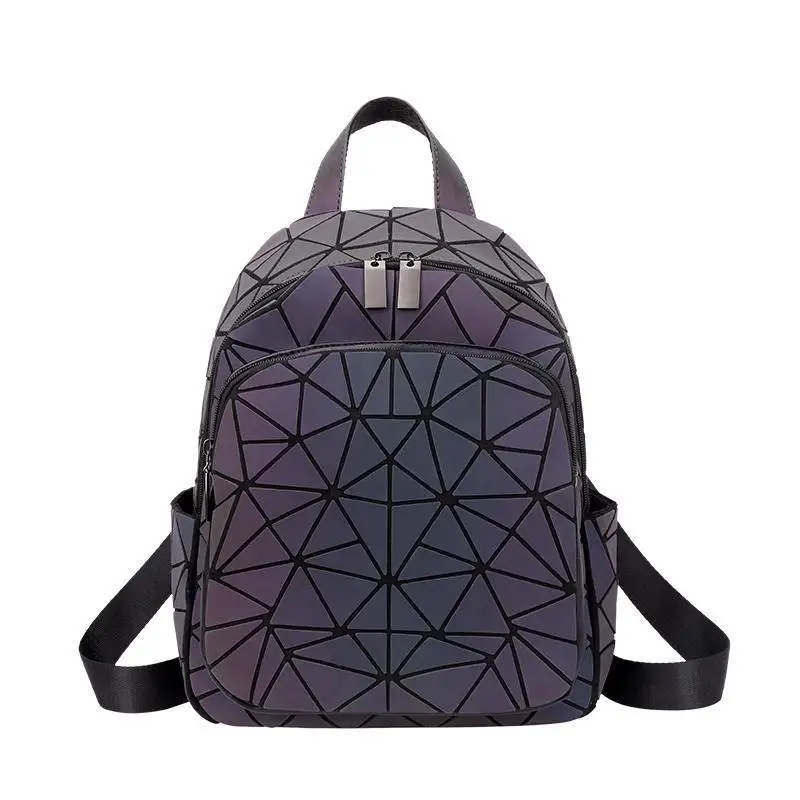

New 2021 Backpack Female Style Rhombus Ins Female Bag College Student School Bag Creative Custom Travel Backpack