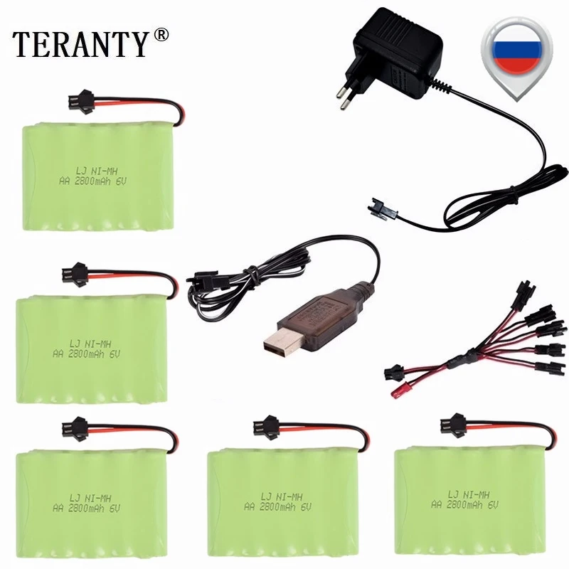 

Аккумулятор NiMH 6 в 2800 мА · ч и зарядное устройство для радиоуправляемых игрушек, танки, грузовики, роботов, пистолетов, лодок, AA, Ni-MH, аккумулят...