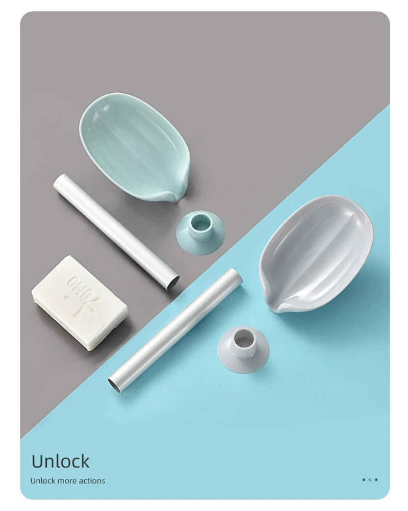 

Leaf-shaped Soap Dish Box Soap Holder Drain Rack Toilet Soap Box Perforated Free Standing Suction Cup Travel Bathroom Accessorie