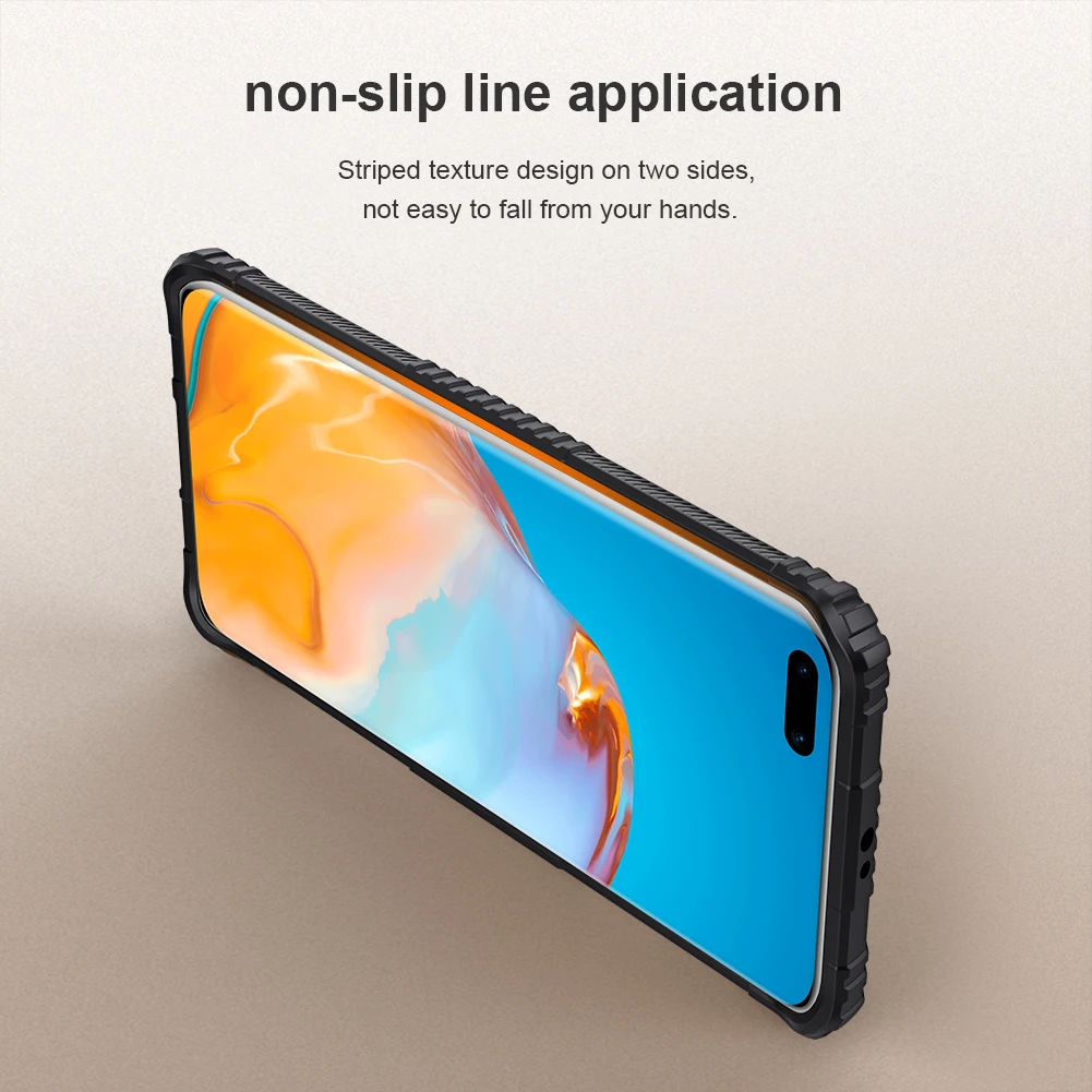 

Nillkin For Huawei P40 Pro Back Cover Tactics TPU Protection Case fitted phone case For Huawei P40 Pro Case Elastic Anti-falling